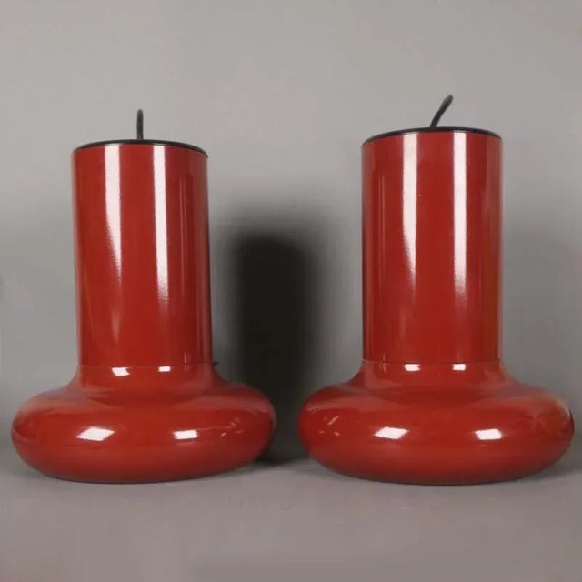 This pair of Bordeaux vintage pendants is made of metal. Up to 250V (Europe/UK Standard).The wiring of this item may be...