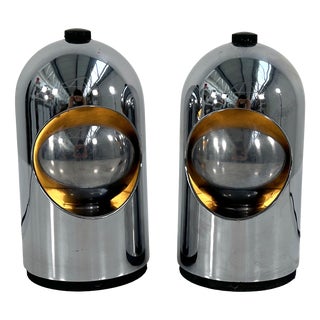 Chromed Table Lamps from ABM, 1960s, Set of 2 For Sale
