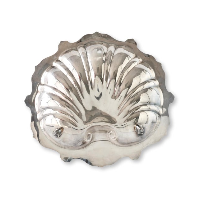 Mid 20th Century Vintage English Crested Shell Dish For Sale - Image 5 of 6