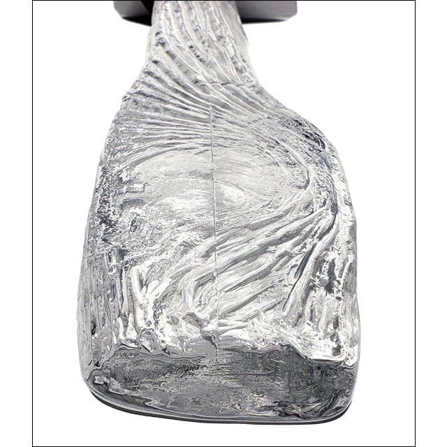 Bengt Edenfalk for Skruf Sweden Vintage MCM Ice Glass Sculpture For Sale - Image 4 of 6