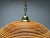1970s Italian Gilt Brass Rattan Bamboo Wicker Pendant, 1970s For Sale - Image 5 of 7