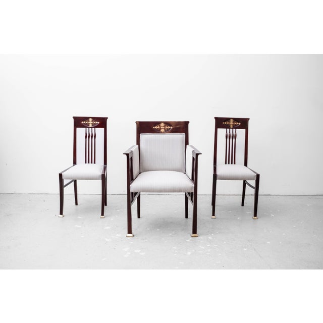 Antique Art Nouveau Seating Group by Hans Christiansen for Ludwig Schäfer, 1890s, Set of 3 For Sale - Image 3 of 18