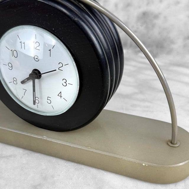 Vintage Art Deco Italian Alabaster Mantle Clock For Sale - Image 10 of 13