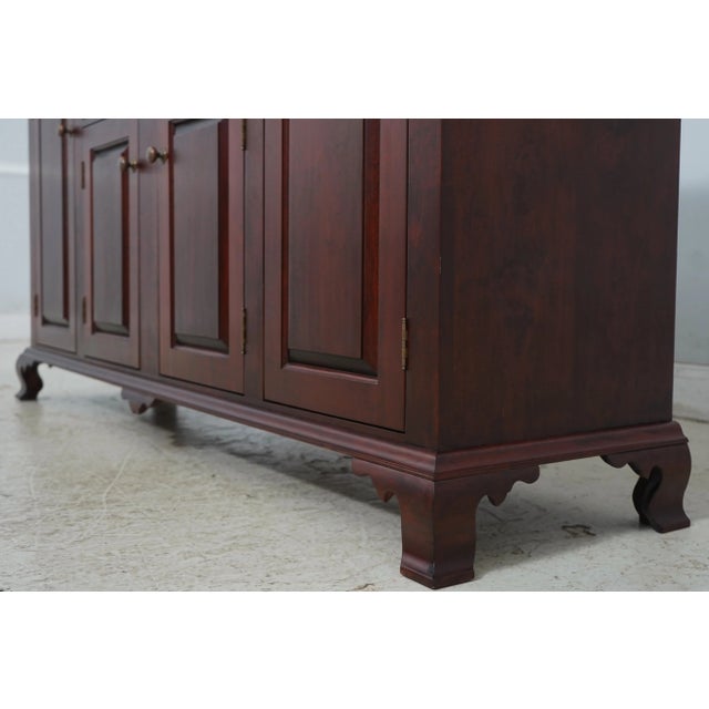 Dr Dimes Primitive Cherry 4 Door Server Buffet For Sale - Image 10 of 18