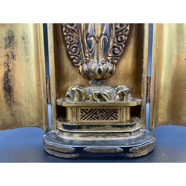 18th Century Japanese Edo Lacquered and Gilt Buddhist Zushi Shrine For Sale - Image 9 of 10