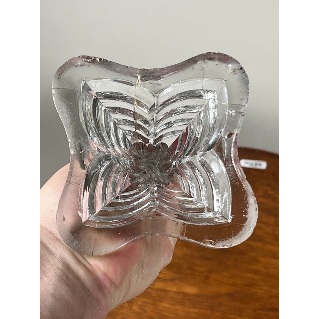 Mid 19th Century Antique Sandwich Glass Whale Oil Lamp C. 1840 For Sale - Image 5 of 7