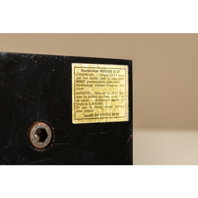 Limited Edition Table Lamps with 23 Karat Gold-Gilded Panels by Georges Mathias, 1980s, Set of 2 For Sale - Image 17 of 18