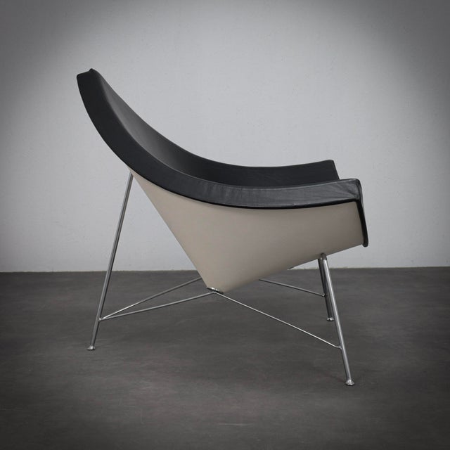 Mid-Century Modern Coconut Lounge Chair in Leather by George Nelson for Vitra, 1955 For Sale - Image 3 of 11