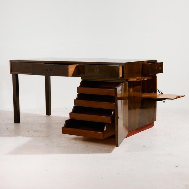 Art Deco Desk and Armchair, 1940s, Set of 2 For Sale - Image 3 of 18