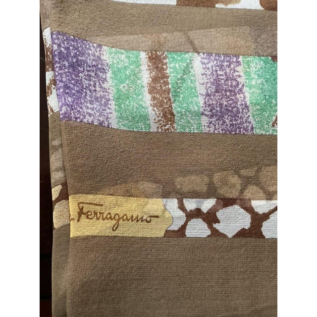 1980s Salvatore Ferragamo Scarf For Sale In Providence - Image 6 of 6