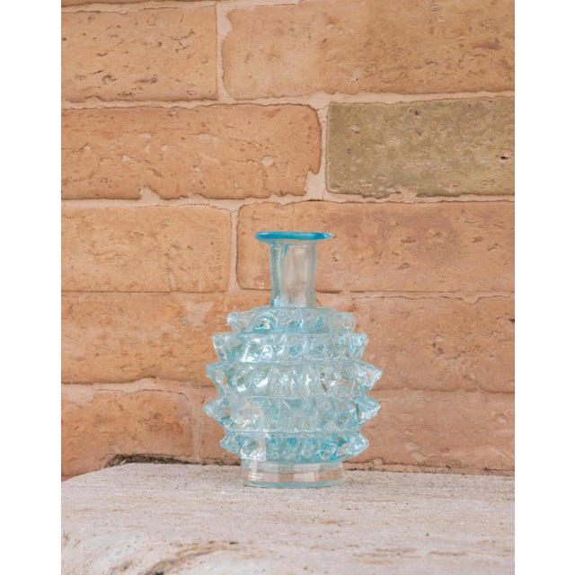 Barovier & Toso Blue Ercole Barovier Rostrato Murano Glass Vase for Barovier & Toso, 1940s For Sale - Image 4 of 8