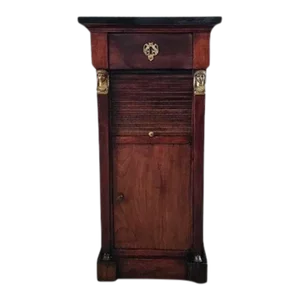 Scarce Antique Balkans Empire Style Albanian Mahogany Cabinet