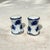 1920s Johnson Brothers Flow Blue Vintage Mid Century Salt and Pepper Shakers Fine Porcelain For Sale - Image 9 of 12
