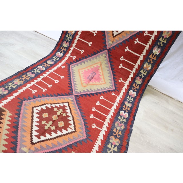 1920s Vintage Caucasian Kilim Rug, 1920s For Sale - Image 5 of 18
