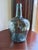 Rustic European Mid 20th Century Spanish Viresa Green Glass Demijohn Bottle Olive Oil/Wine Vessel For Sale - Image 3 of 10