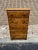 Pair of Vintage Early American Primitive Style Solid Tiger Maple Nightstands Small Chests For Sale - Image 4 of 12