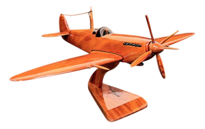English Mahogany Spitfire Aircraft Model