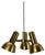 3-Spot Brass Tone Hanging Light by Koch and Lowy for OMI Lighting, Germany, 1970s For Sale