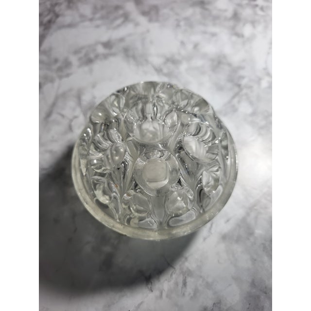 Reims France Crystal Flower Frog 19 Hole For Sale - Image 4 of 9