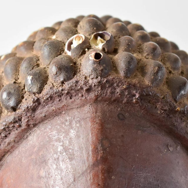 African Early 20th Century Lwalwa Mask with Cowrie Shells For Sale - Image 3 of 9