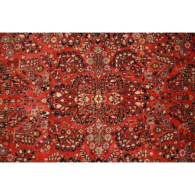 Textile Antique Middle Eastern Hand-Knotted Sarough Rug For Sale - Image 7 of 10