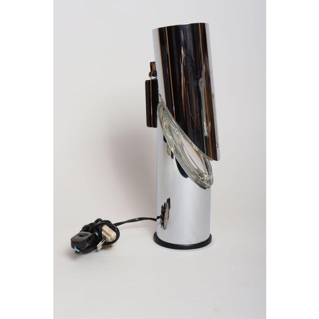 Vintage Italian Chrome and Glass Collapsible Table Lamp by Oscar Torlasco For Sale - Image 18 of 18