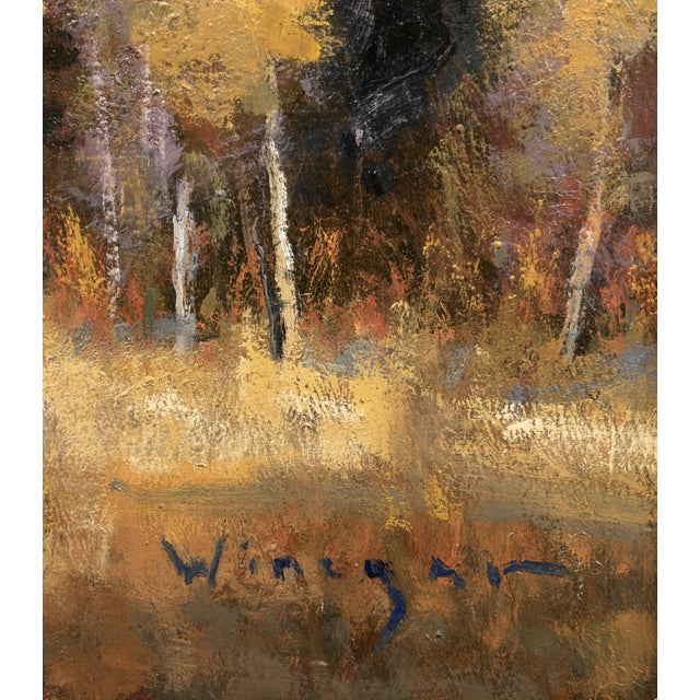 Contemporary Changing Colors by Seth Winegar | Oil on Panel Autumn River Valley Landscape For Sale - Image 3 of 10