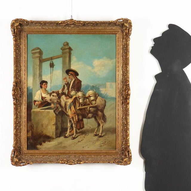 Oil on canvas. Signed and dated lower right. Haier was a Viennese painter and photographer, but lived for a long time in...