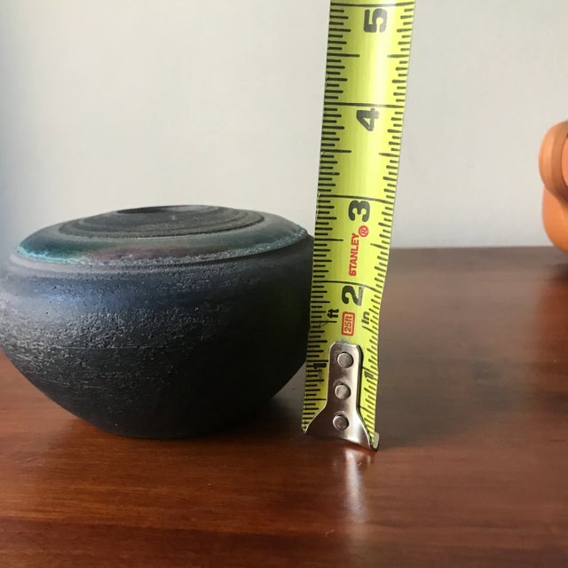 Signed Raku Fired Pottery Vase or Vessel For Sale In Boise - Image 6 of 7