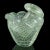 Art Deco Murano Leaf Shape Mortar and Pestel Ashtray Set Art Deco Clear Control Bubbles Italian Art Glass For Sale - Image 3 of 7