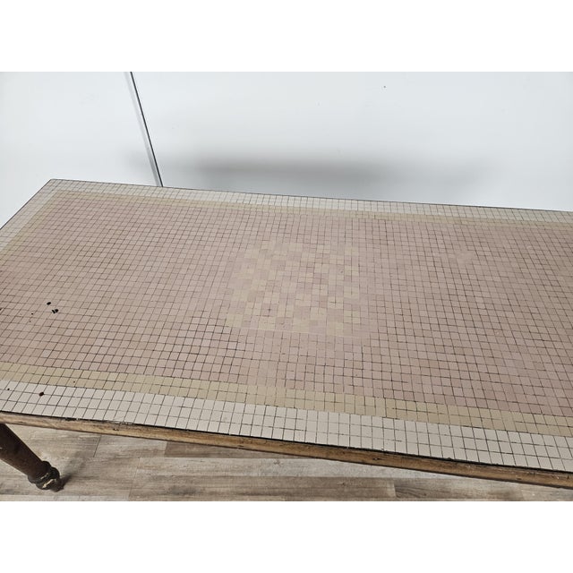 Rustic Rustic Fir Table with Mosaic Top, 1800s For Sale - Image 3 of 18