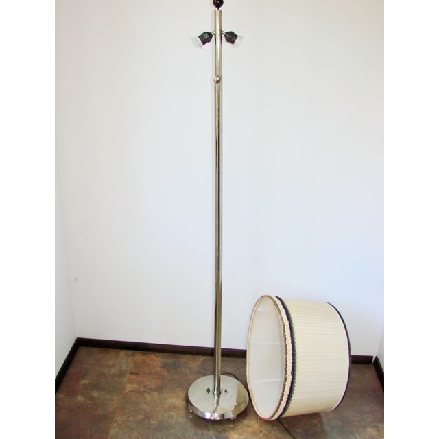 Art Deco Floor Lamp in Nickel-Plated Steel, 1930s For Sale - Image 6 of 15