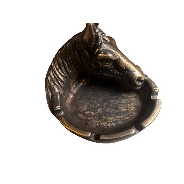 Brass Horse Head Ashtray For Sale - Image 6 of 10