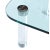 Contemporary Pace Collection Rectangular Glass Coffee Table With Lucite Legs and Chrome Accent For Sale - Image 3 of 7