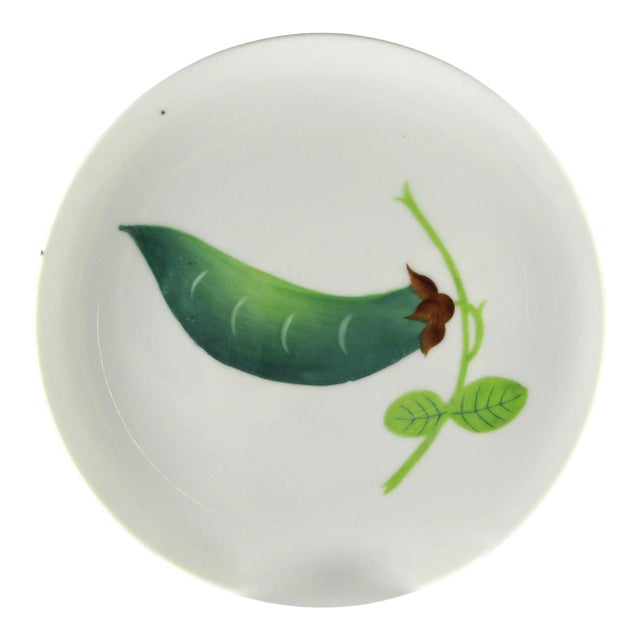 Saks Fifth Avenue Hand Painted Pea Vegetable Wall Hanging Plate For Sale