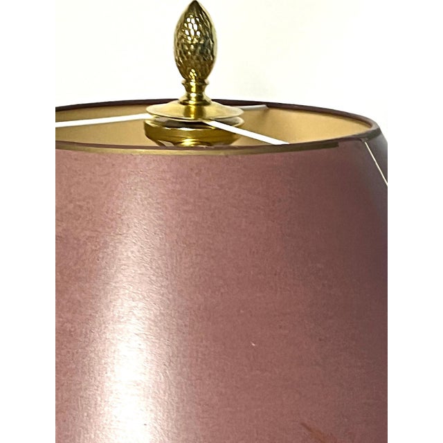 Metal Vintage Brass Floor Lamp with Fabric Shade from Schulz & Adam, 1960s For Sale - Image 7 of 12