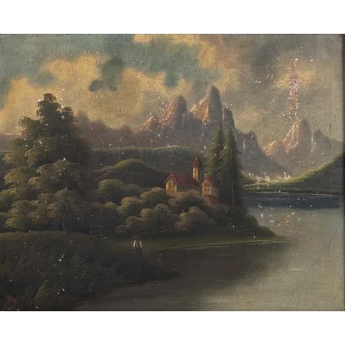 European School Artist, Fluvial Landscape, Oil on Canvas For Sale