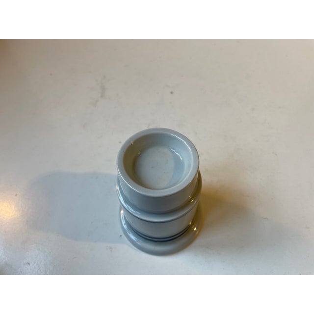 1980s Stoneware Vase with Blue Stripes by Niels Refsgaard for Danish Design Ltd., 1980s For Sale - Image 5 of 8