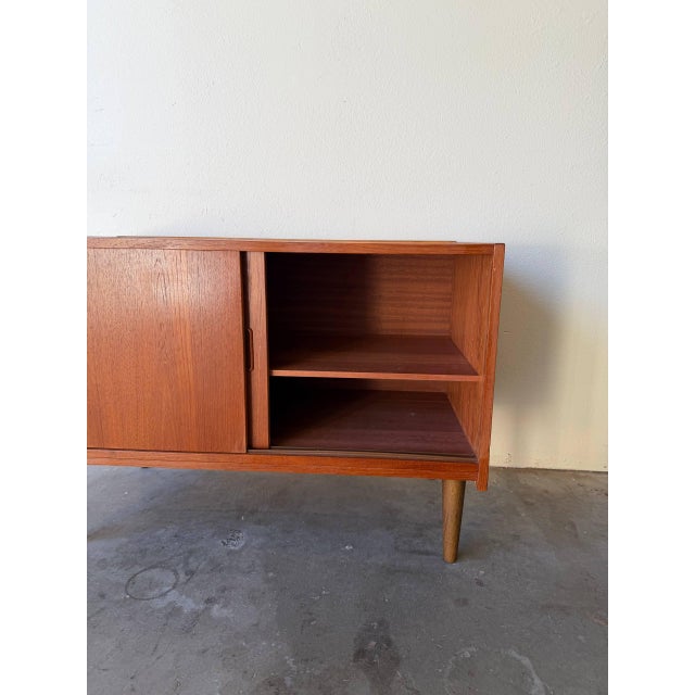 1960s Vintage Danish Teak Cabinet 1960s - Mid Century Modern Storage Credenza - Scandinavian Teak Sideboard For Sale - Image 5 of 8