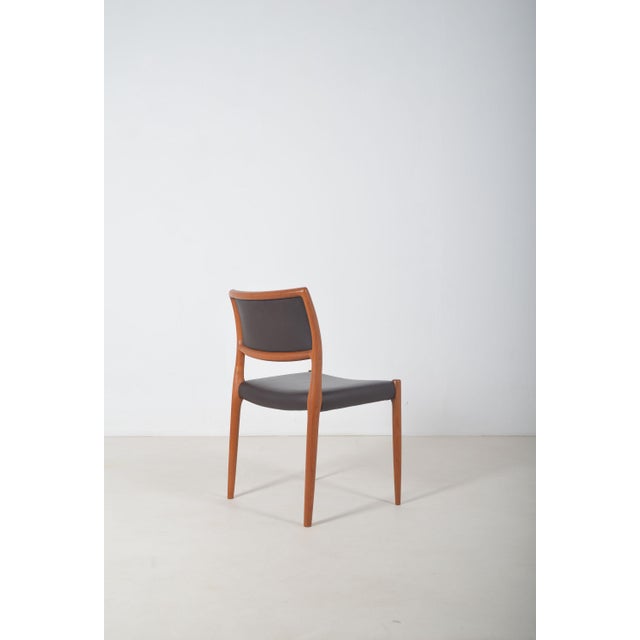 Wood Chairs Model 80 by Niels Møller for J.L. Møllers, 1960s, Set of 6 For Sale - Image 7 of 15