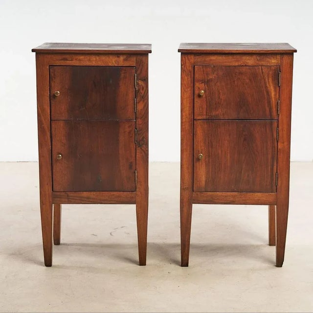 Brown Vintage Bedside Tables, Set of 2 For Sale - Image 8 of 8