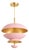 Tiered Pink Brass Chandelier | Handmade Copper Disc Ceiling Light | Mid Century Modern Luxury Pendant | Art Deco Statement Lighting Fixture For Sale