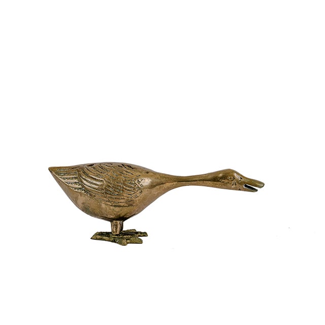 Brass Vintage Mid-Century Modern Solid Brass Geese For Sale - Image 8 of 10