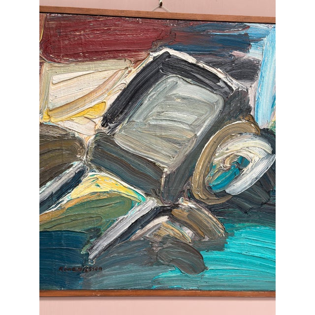Rune Nilsson, Monday Feeling, 1950s, Oil Painting on Panel, Framed For Sale - Image 16 of 17
