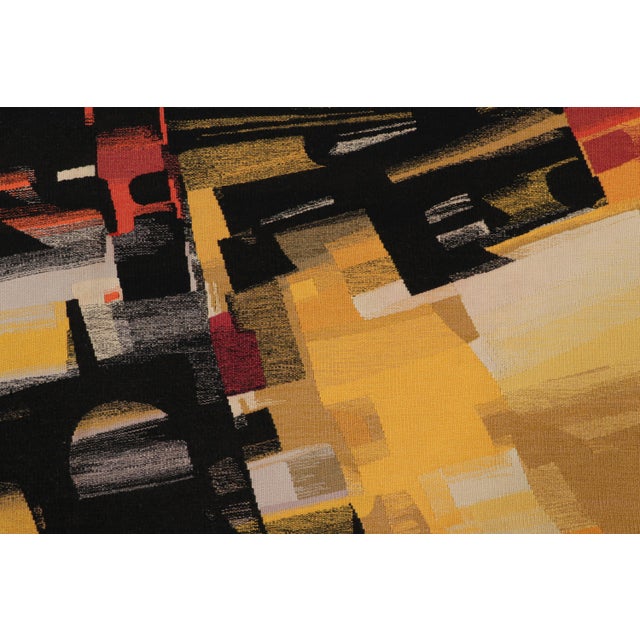 Rug & Kilim Signed Vintage Andre Borderie Tapestry With Abstract Patterns - Rug & Kilim For Sale - Image 4 of 7