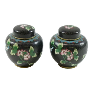 Early 20th Century Chinese Jars with Tops - A Pair