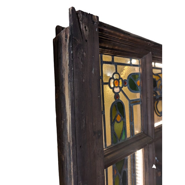 Antique Victorian Stained Glass Window Large For Sale - Image 11 of 12