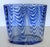 Glass Vintage Cenedese Murano Blue "Fenicio" Feather Glass Vase Signed For Sale - Image 7 of 9