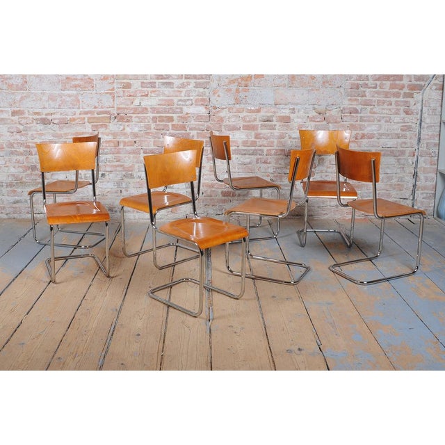 Bauhaus Chairs in Beech and Chromed Steel, Czech, 1930s, Set of 2 For Sale - Image 10 of 11