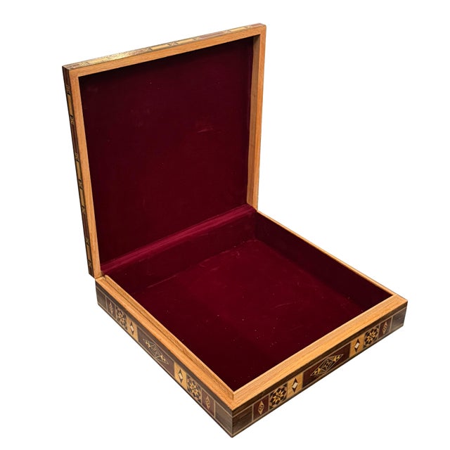 1990s 1990s Marquetry Inlay Jewelry Box For Sale - Image 5 of 6